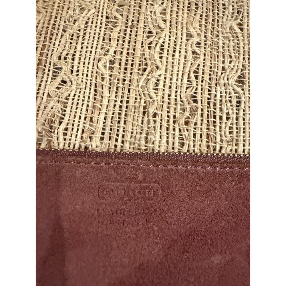 VGC COACH Women's Dark Pink Mauve Suede Leather Wristlet Clutch Coin Purse - Picture 6 of 9
